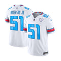 Men’s Houston Texans #51 Will Anderson Jr. White 2026 F.U.S.E. ‘HOUSTON/US’ Rivalries Collection Limited Stitched Football Jersey