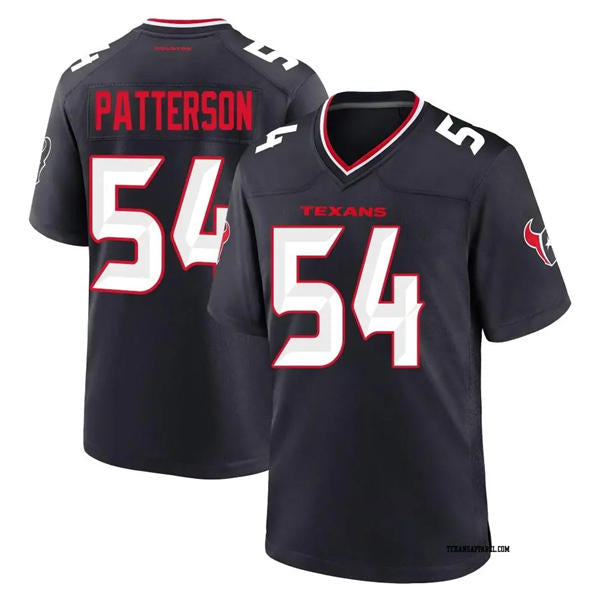 Men’s Houston Texans #54 Jarrett Patterson Nike Navy White Alternate F.U.S.E. Limited Player Jersey