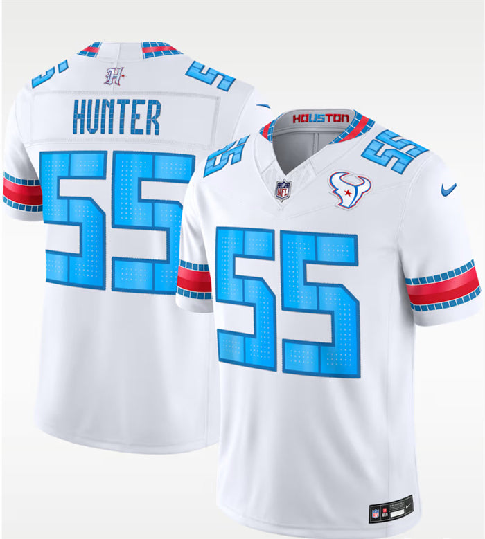 Men’s Houston Texans #55 Danielle Hunter White 2026 F.U.S.E. ‘HOUSTON/US’ Rivalries Collection Limited Stitched Football Jersey