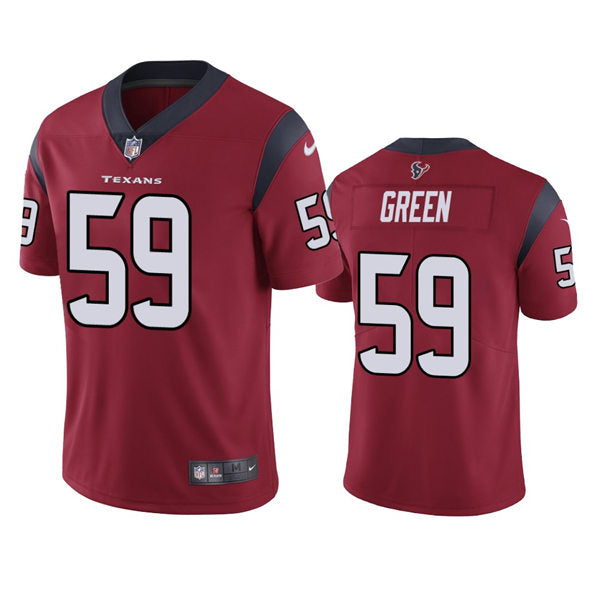 Men’s Houston Texans #59 Kenyon Green Nike Red Alternate Vapor Limited Player Jersey