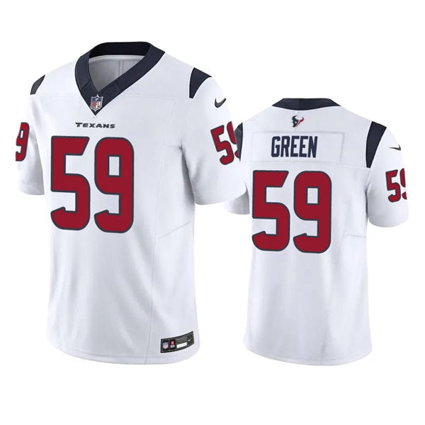 Men’s Houston Texans #59 Kenyon Green Nike White Vapor Limited Jersey