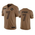 Men’s Houston Texans #7 C.J. Stroud Brown 2023 Salute To Service Limited Jersey