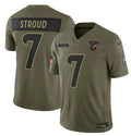 Mens Houston Texans #7 C.J. Stroud Nike 2025 Salute to Service Limited Jersey – Olive