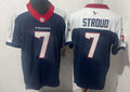 Men’s Houston Texans #7 CJ Stroud Navy White Gratitude F.U.S.E. Limited Jersey