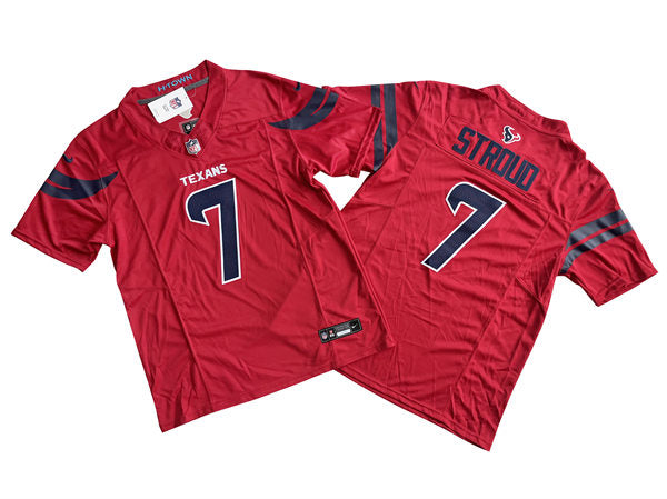 Men’s Houston Texans #7 CJ Stroud Nike 2024 Red Vapor Limited Player Jersey