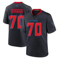 Men’s Houston Texans #70 Juice Scruggs Nike Navy Red 2nd Alternate H-Town F.U.S.E. Limited Player Jersey
