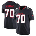 Men’s Houston Texans #70 Juice Scruggs Nike Navy White Alternate F.U.S.E. Limited Player Jersey