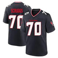 Men’s Houston Texans #70 Juice Scruggs Nike Navy White Alternate F.U.S.E. Limited Player Jersey