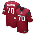 Men’s Houston Texans #70 Juice Scruggs Nike Red Alternate Vapor Limited Player Jersey