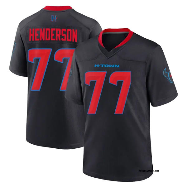 Men’s Houston Texans #77 LaDarius Henderson Nike Navy Red 2nd Alternate H-Town F.U.S.E. Limited Player Jersey