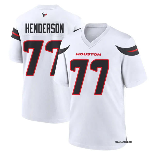 Men’s Houston Texans #77 LaDarius Henderson Nike White Vapor F.U.S.E. Limited Player Jersey