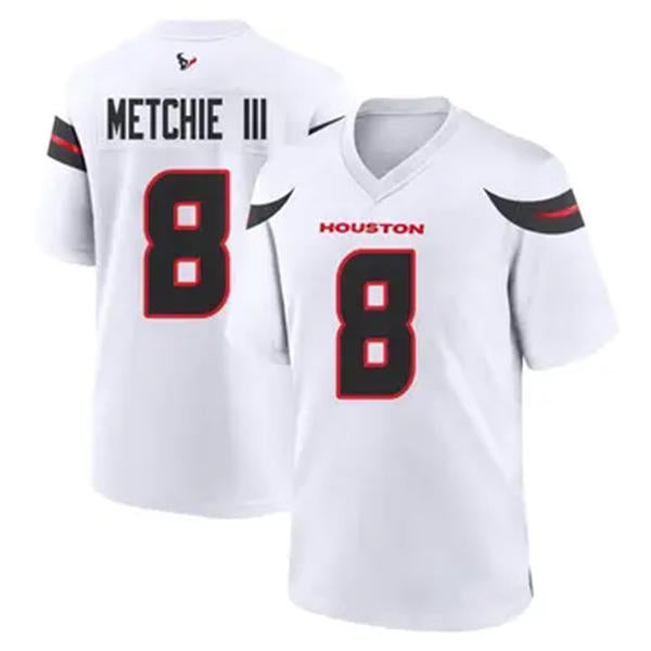 Men’s Houston Texans #8 John Metchie III Nike White Vapor F.U.S.E. Limited Player Jersey