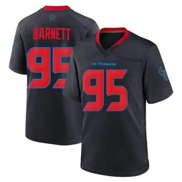Men’s Houston Texans #95 Derek Barnett Nike Navy Red 2nd Alternate H-Town F.U.S.E. Limited Player Jersey