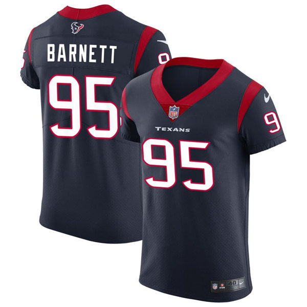 Men’s Houston Texans #95 Derek Barnett Nike Navy Vapor Limited Player Jersey