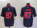 Men’s Houston Texans Cade Stover #87 Navy 2nd Alternate Jersey