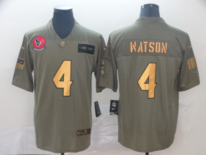 Men’s Houston Texans Deshaun Watson #4 Brown Jersey