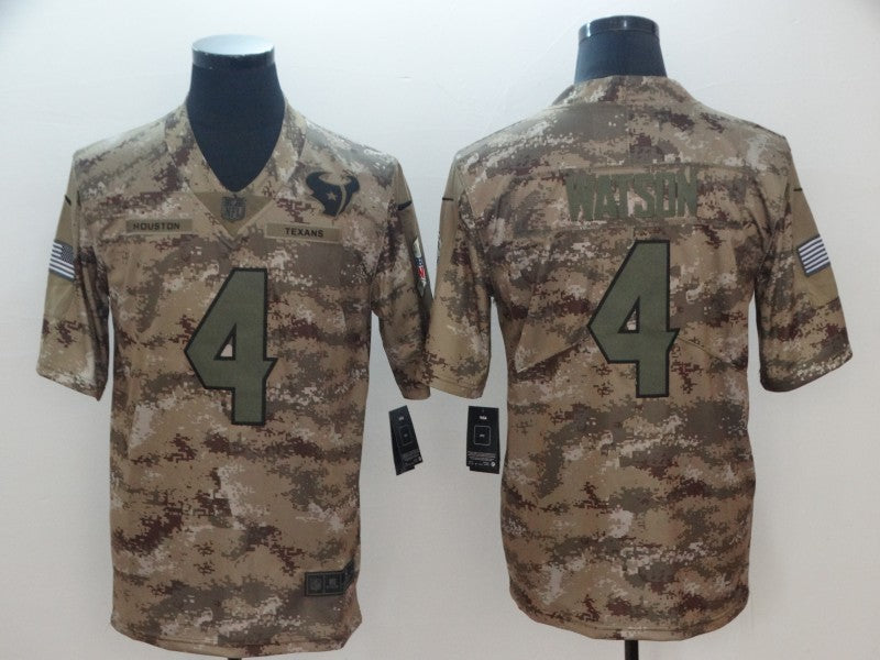 Men’s Houston Texans Deshaun Watson #4 Camouflage Jersey