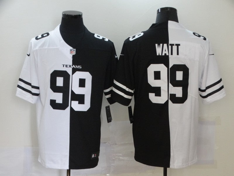 Men’s Houston Texans J.J. Watt #99 Black/White Jersey