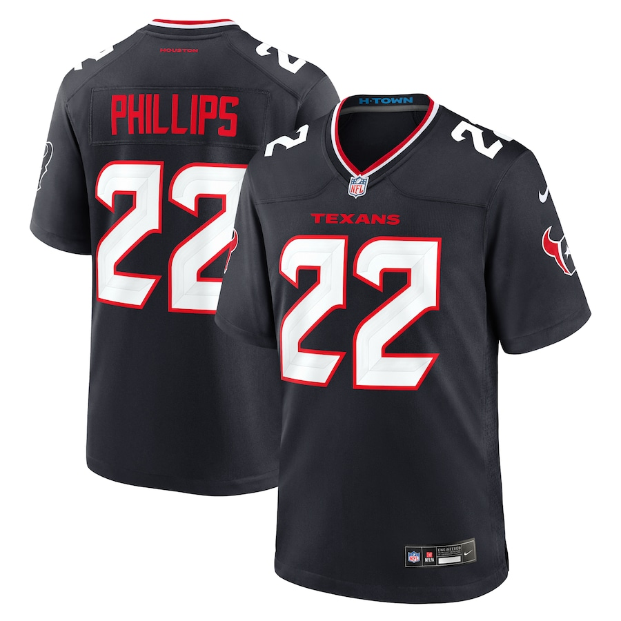 Men’s Houston Texans Jacob Phillips #22 Navy Jersey