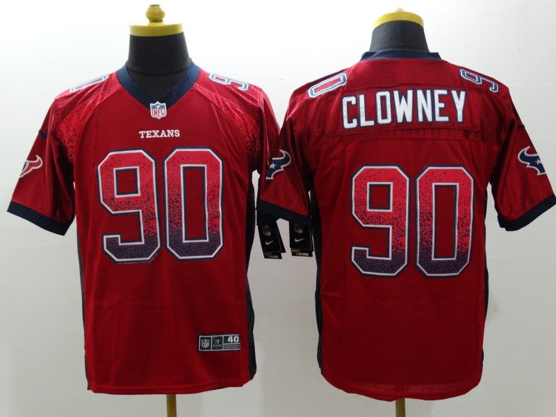 Men’s Houston Texans Jadeveon Clowney #90 Red Jersey