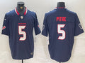 Men’s Houston Texans Jalen Pitre #5 Navy Jersey
