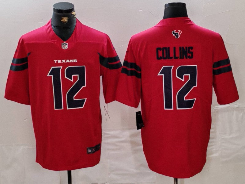 Men’s Houston Texans Nico Collins #12 Red Alternate Jersey