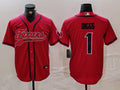 Men’s Houston Texans Stefon Diggs #1 Red Jersey