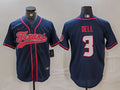 Men’s Houston Texans Tank Dell #3 Navy Jersey