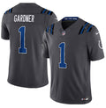 Men’s Indianapolis Colts #1 Sauce Gardner Dark Gray 2026 F.U.S.E. Rivalries Collection Limited Stitched Football Jersey