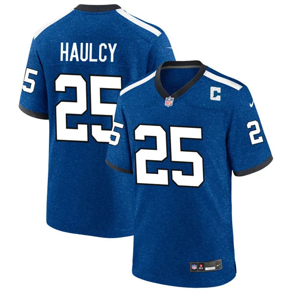 Mens Indianapolis Colts #25 A.J. Haulcy Royal Indiana Nights Retro Alternate Vapor F.U.S.E. Limited Jersey