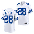 Mens Indianapolis Colts #28 Jonathan Taylor Nike White Alternate Retro Vapor Limited Jersey