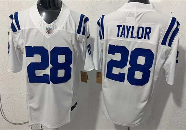 Men’s Indianapolis Colts #28 Jonathan Taylor Nike White Vapor F.U.S.E. Limited Jersey