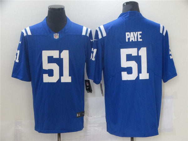 Men’s Indianapolis Colts #51 Kwity Paye Nike Royal Vapor Untouchable Jersey