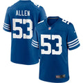 Mens Indianapolis Colts #53 CJ Allen Nike Royal Alternate Vapor F.U.S.E. Limited Jersey