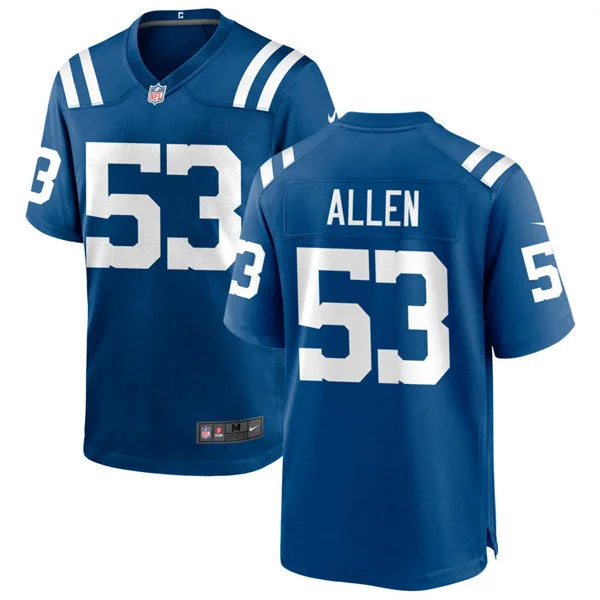 Mens Indianapolis Colts #53 CJ Allen Nike Royal Vapor F.U.S.E. Limited Jersey