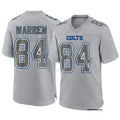 Mens Indianapolis Colts #84 Tyler Warren Gray Atmosphere Fashion Game Jersey