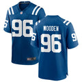 Mens Indianapolis Colts #96 Colby Wooden Nike Royal Vapor F.U.S.E. Limited Jersey