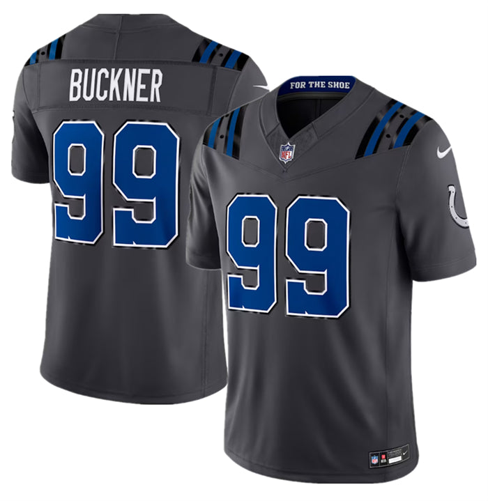 Men’s Indianapolis Colts #99 DeForest Buckner Dark Gray 2026 F.U.S.E. Rivalries Collection Limited Stitched Football Jersey