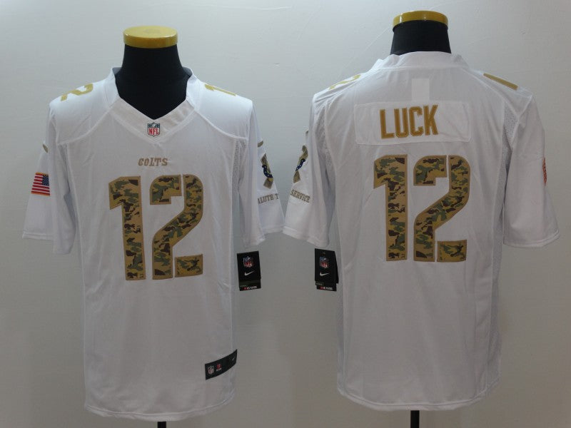 Men’s Indianapolis Colts Andrew Luck #12 White Jersey