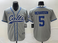 Men’s Indianapolis Colts Anthony Richardson #5 Gray Jersey Joint Edition