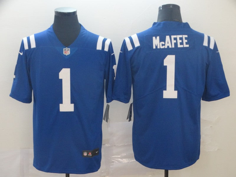 Men’s Indianapolis Colts Pat McAfee #1 Blue Jersey