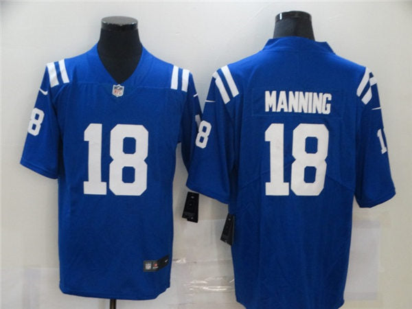 Men’s Indianapolis Colts Retired Player #18 Peyton Manning Nike Royal NFL Vapor Limited Jersey