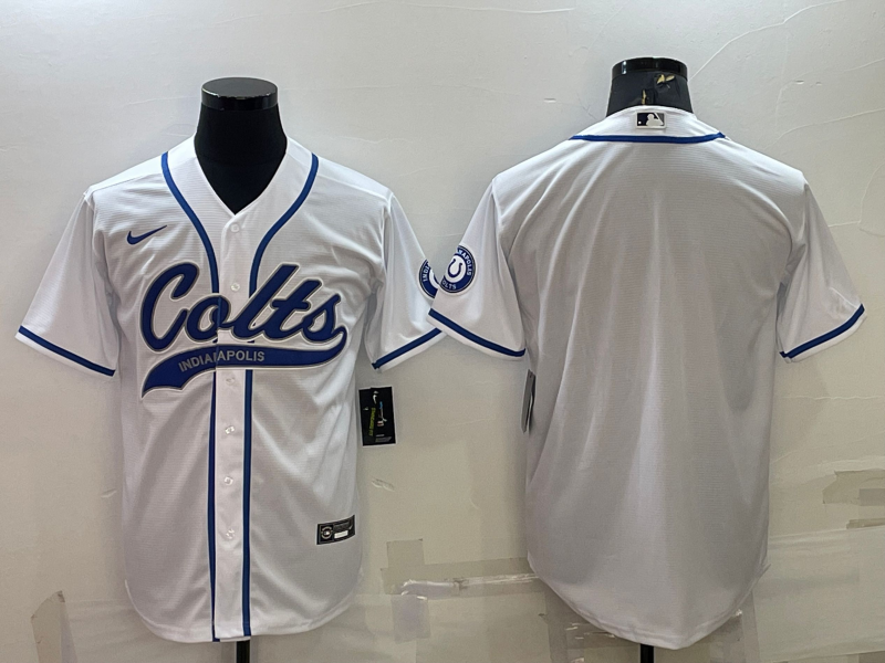 Men’s Indianapolis Colts White Blank Jersey