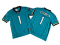 Mens Jacksonville Jaguars #1 Travis Etienne Jr Nike Teal Prowler Throwback Vapor F.U.S.E. Limited Jersey Teal