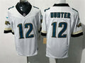 Men’s Jacksonville Jaguars #12 Travis Hunter White Throwback Vapor F.U.S.E. Limited Jersey