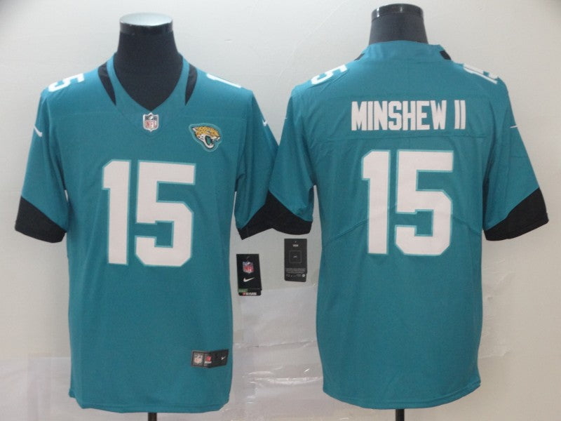 Men’s Jacksonville Jaguars #15 Gardner Minshew II Nike Teal Alternate Vapor Jersey