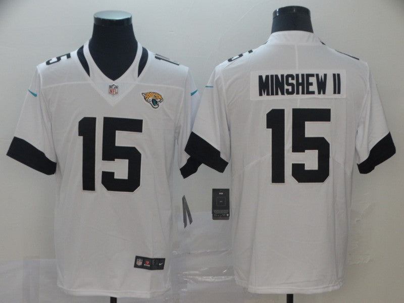 Men’s Jacksonville Jaguars #15 Gardner Minshew II Nike White Vapor Untouchable Limited Jersey