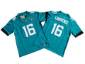 Men’s Jacksonville Jaguars #16 Trevor Lawrence Nike Teal Alternate 2023 F.U.S.E. Vapor Limited Jersey