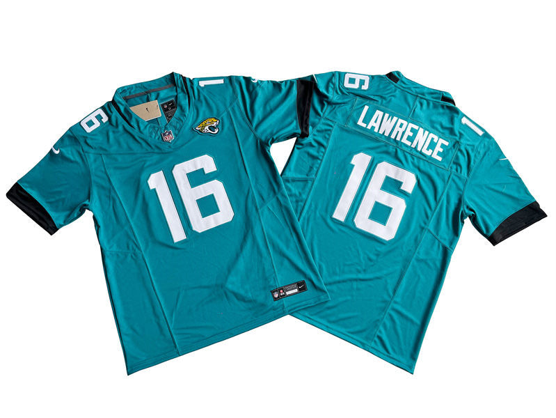 Men’s Jacksonville Jaguars #16 Trevor Lawrence Nike Teal Alternate 2023 F.U.S.E. Vapor Limited Jersey