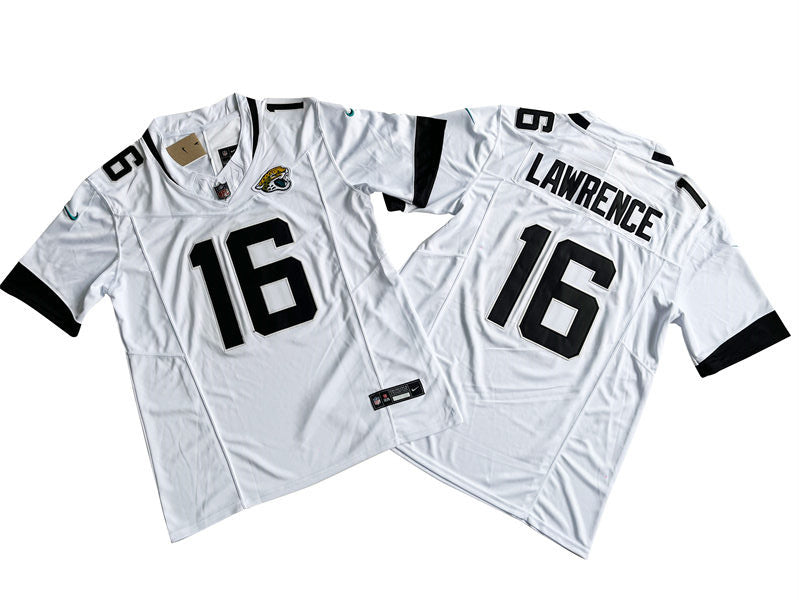 Men’s Jacksonville Jaguars #16 Trevor Lawrence Nike White 2023 F.U.S.E. Vapor Limited Jersey